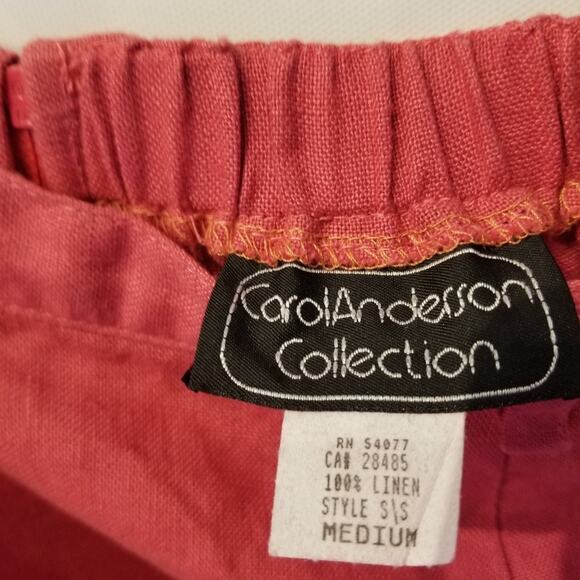 Coral Linen Skirt, Flat front Elasticized Back Comfortable Women's Size M NWOT - Picture 4 of 4